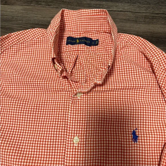 🔥Polo Ralph Lauren Mens Shirt Multicolor L Classic Fit Plaid Cotton Oxford Pony - Picture 2 of 8